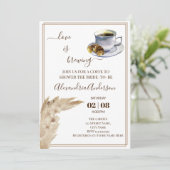 Liebe braut Brautparty Pampa Grass Invitati Einladung (Stehend Vorderseite)