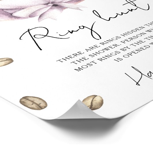 Liebe braut Brautparty Ring Jagd Spiel Poster (Ecke)