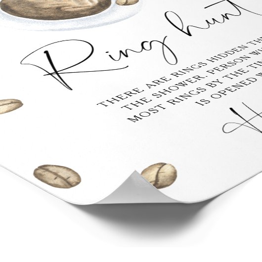 Liebe braut Brautparty Ring Jagd Spiel Poster (Ecke)