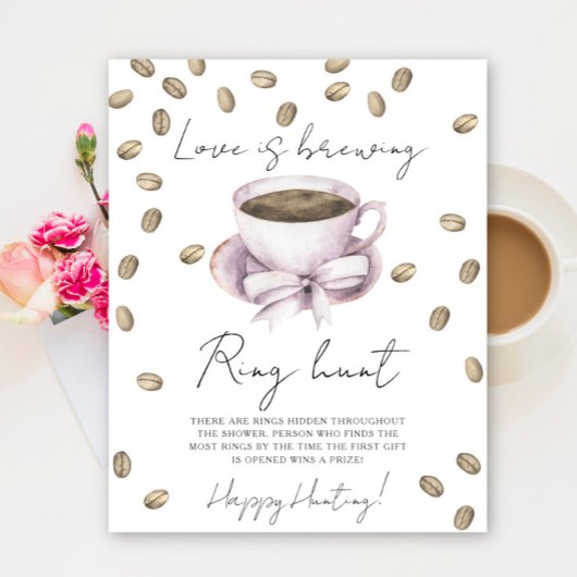 Liebe braut Brautparty Ring Jagd Spiel Poster