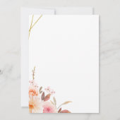 Liebe braut Brautparty Rose Einladung (Rückseite)