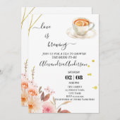 Liebe braut Brautparty Rose Einladung (Vorne/Hinten)