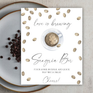 Liebe braut Brautparty Sangria Bar Poster