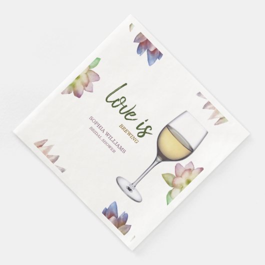 Liebe braut Brautparty Serviette (Ecke)