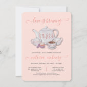 Liebe braut Brautparty Tee & Cookies Invita Einladung (Vorderseite)