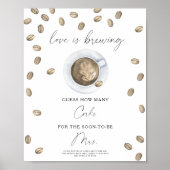 Liebe braut Brautparty wie viele Korken Poster (Vorne)