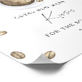 Liebe braut Brautparty Wie viele Küsse Poster (Ecke)