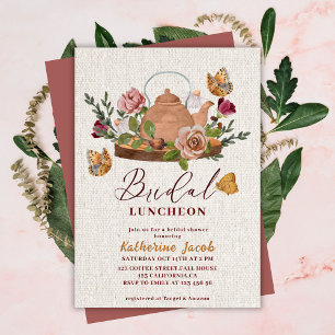 Liebe Braut bridal Luncheon Fall Brautparty Einladung