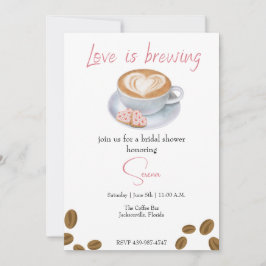 Liebe Braut, Café Brautparty Einladung