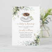 Liebe braut Coffee Bar Party Baby Dusche Einladung (Stehend Vorderseite)