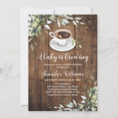 Liebe braut Coffee Bar Rustic Baby Dusche Einladung (Vorderseite)