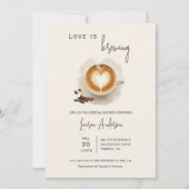 Liebe braut Coffee Brautparty in Einladung (Vorderseite)