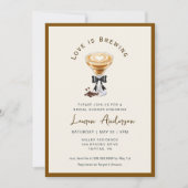 Liebe braut Coffee Brautparty in Einladung (Vorderseite)