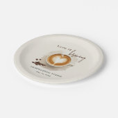 Liebe braut Coffee Brautparty in Pappteller (Schrägansicht)