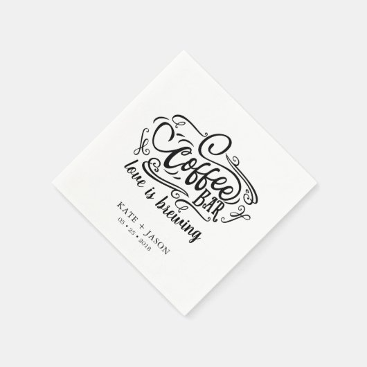 Liebe braut dekoratives Hochzeitspapier Napkin Serviette (Ecke)