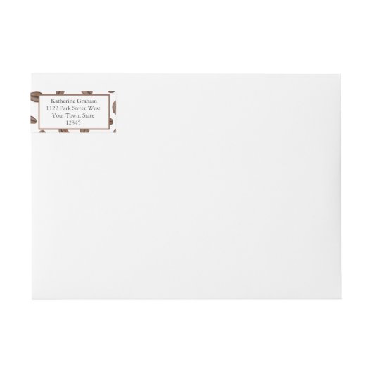 Liebe Braut Dusche Kaffeebohnen Rücksendeadresse (Vorderseite)