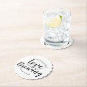 Liebe Braut Ehepaare Namen Brauerei Hochzeit Untersetzer (Vor Ort)