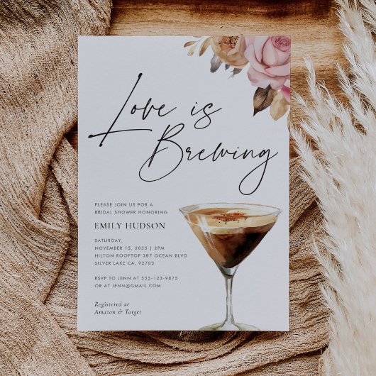 Liebe braut elegante Brautdusche Einladung