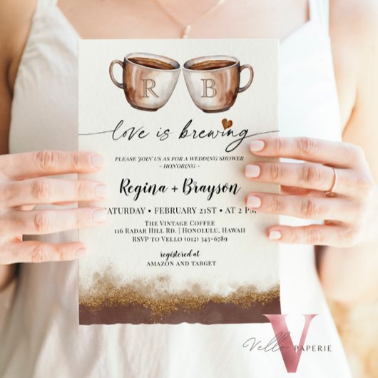 Liebe braut erste Bridal Dusche Einladung