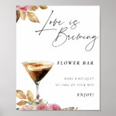 Liebe Braut Espresso Martini Blume Bar Poster (Vorne)