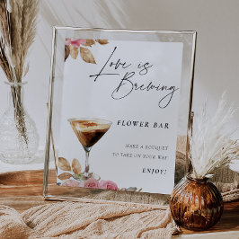 Liebe Braut Espresso Martini Blume Bar Poster