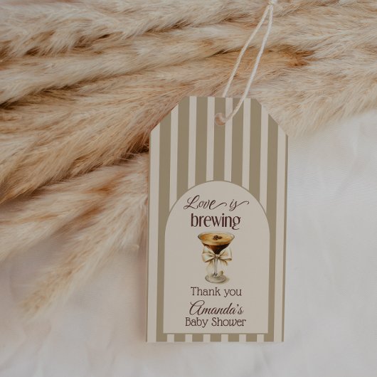 Liebe Braut Espresso Martini Bow Brautparty Geschenkanhänger