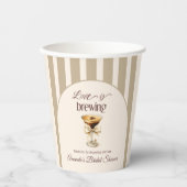 Liebe Braut Espresso Martini Bow Brautparty Pappbecher (Vorderseite)