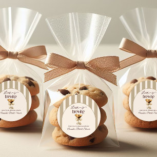 Liebe Braut Espresso Martini Bow Brautparty Runder Aufkleber