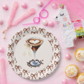 Liebe Braut Espresso Martini Bow Bridal Pappteller (Party)