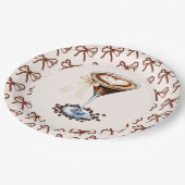 Liebe Braut Espresso Martini Bow Bridal Pappteller (Schrägansicht)