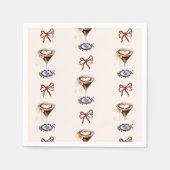 Liebe Braut Espresso Martini Bow Bridal Serviette (Vorderseite)