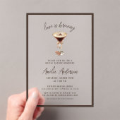 Liebe Braut Espresso Martini Brautparty Acryleinladungen (Insitu (Handheld))