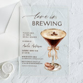 Liebe Braut Espresso Martini Brautparty Acryleinladungen
