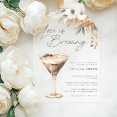 Liebe Braut Espresso Martini Brautparty Acryleinladungen