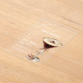 Liebe Braut Espresso Martini Brautparty Acryleinladungen (Ablage )