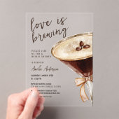 Liebe Braut Espresso Martini Brautparty Acryleinladungen (Insitu (Handheld))