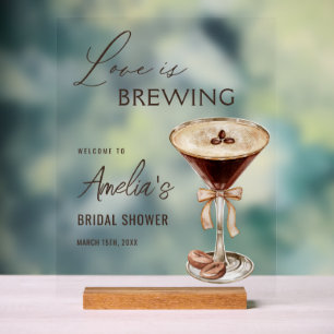 Liebe Braut Espresso Martini Brautparty Acrylschild