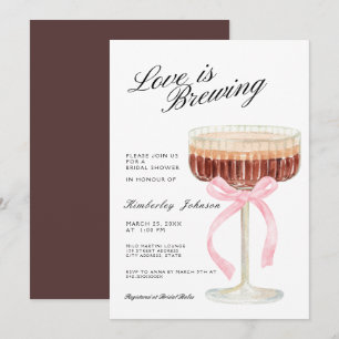 Liebe Braut Espresso Martini Brautparty Einladung