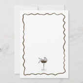 Liebe braut Espresso Martini Brautparty Einladung (Rückseite)