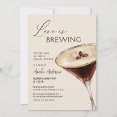 Liebe Braut Espresso Martini Brautparty Einladung (Vorderseite)