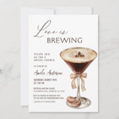 Liebe Braut Espresso Martini Brautparty Einladung (Vorderseite)