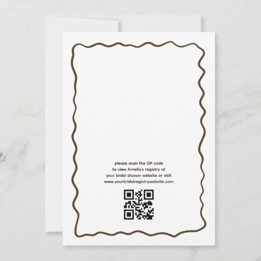 Liebe braut Espresso Martini Brautparty Einladung (Rückseite)