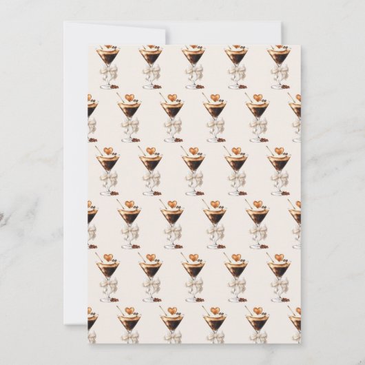 Liebe braut Espresso Martini Brautparty Einladung (Rückseite)