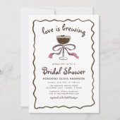 Liebe braut Espresso Martini Brautparty Einladung (Vorderseite)