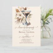 Liebe Braut Espresso Martini Brautparty Einladung (Stehend Vorderseite)