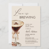 Liebe Braut Espresso Martini Brautparty Einladung (Vorderseite)