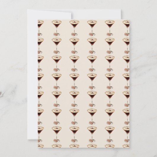 Liebe Braut Espresso Martini Brautparty Einladung (Rückseite)