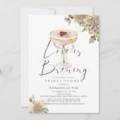 Liebe Braut Espresso Martini Brautparty Einladung (Vorderseite)