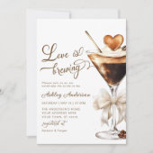 Liebe braut Espresso Martini Brautparty Einladung (Vorderseite)