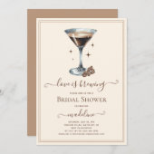 Liebe Braut Espresso Martini Brautparty Einladung (Vorne/Hinten)